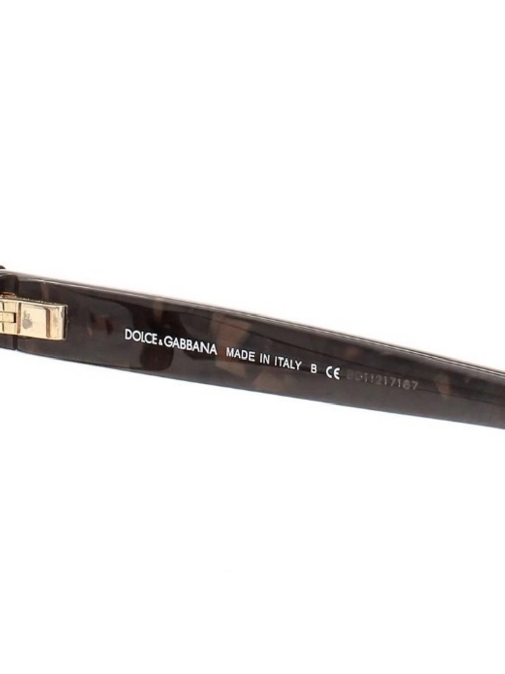 Dolce & Gabbana Brown Tortoise Square Frame Glasses with Gold Logo - Picture 7 of 11